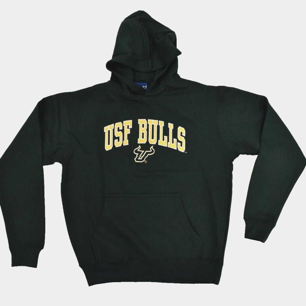 Old Varsity Brand Youth Boys USF South Florida Bulls Embroidered Hoodie New